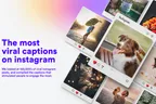 The most viral captions on Instagram. A spread of Instagram posts behind the product title.